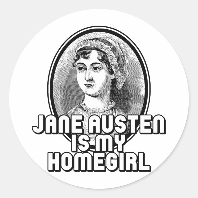 Sticker Rond Jane Austen (Devant)