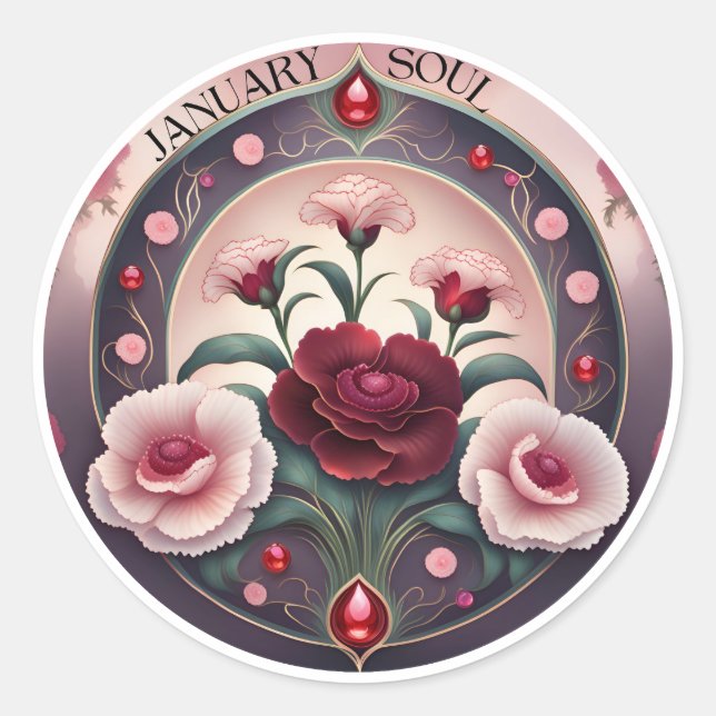 Sticker Rond Janvier Soul (Devant)