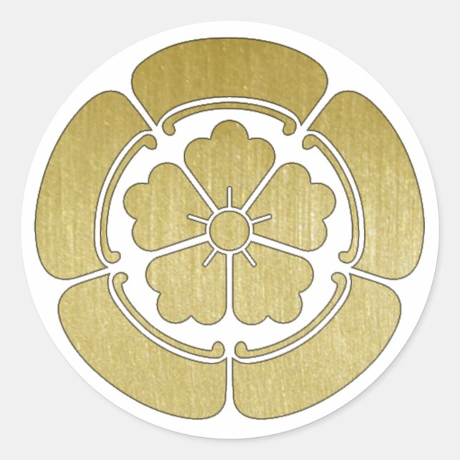 Sticker Rond JAPAN NobunagaOda mokkomon Syougun Cool (Devant)