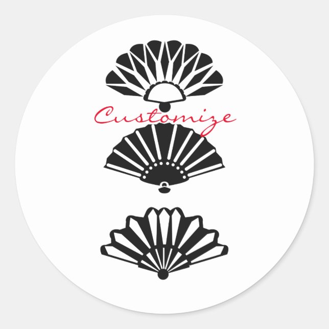 Sticker Rond Japon fans Thunder_Cove (Devant)