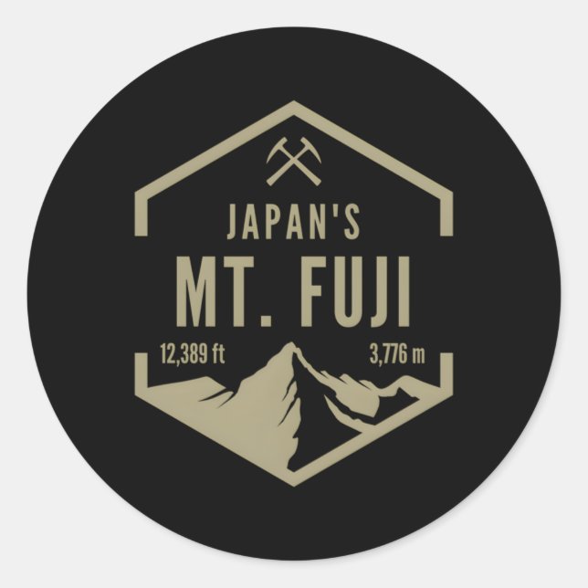 Sticker Rond Japon Mont Fuji (Devant)