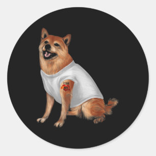 Sticker Rond Japonais Shiba Inu Tattoo Amoureux des chiens Prop