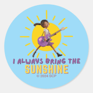 Sticker Rond J'apporte toujours le soleil