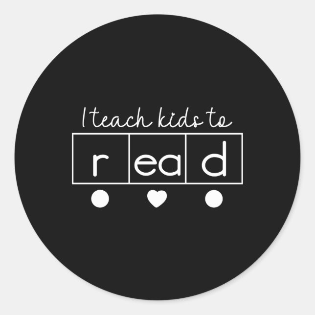 Sticker Rond J'Apprends À Lire La Science De La Lecture (Devant)