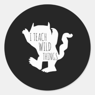 Sticker Rond J'Apprends Des Choses Sauvages Monster Fun Cadeaux