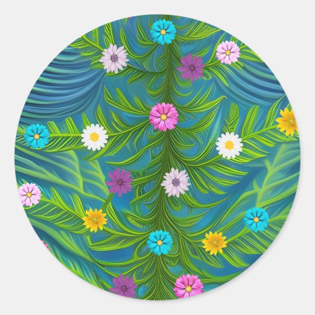 Sticker Rond Jardin Abstrait de la petite salade (Devant)