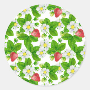 Sticker Rond Jardin aux fraises