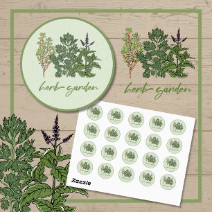 Sticker Rond Jardin aux herbes