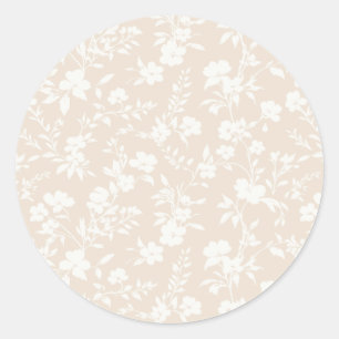 Sticker Rond Jardin botanique Neutre - Linge doux