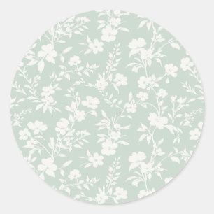Sticker Rond Jardin Botanique Neutre - Sauge Éteinte