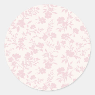 Sticker Rond Jardin Botanique Rose Pâle - Neutre