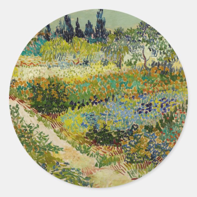 Sticker Rond Jardin d'Arles | Vincent van Gogh (Devant)