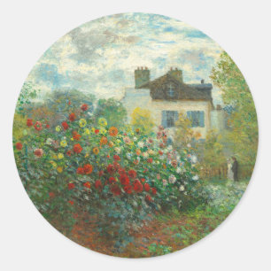 Sticker Rond Jardin d'artistes de Monet à Argenteuil Peinture
