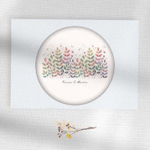 Sticker Rond Jardin d'automne avec Mariage de libellules