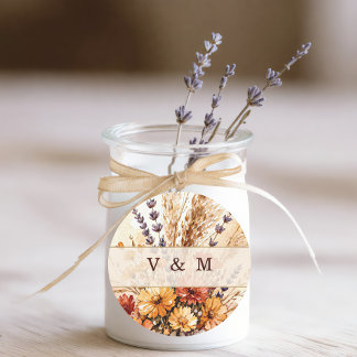 Sticker Rond Jardin d'automne en fleurs Mariage