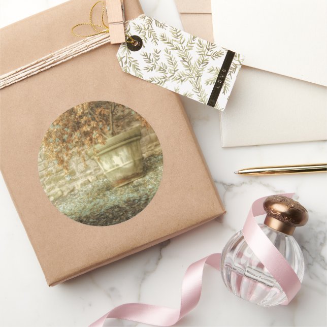 Sticker Rond Jardin d'automne rustique (Cadeaux)