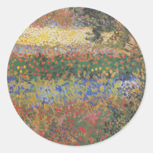 Sticker Rond Jardin de fleurs - Vincent van Gogh