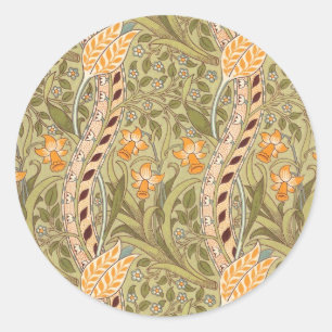 Sticker Rond Jardin de jonquilles de William Morris Fleur Class