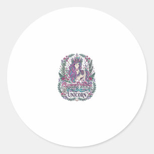 Sticker Rond Jardin de licorne Sorcière de licorne Vêtements co