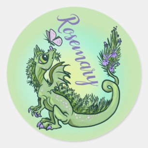 Sticker Rond jardin de lil herbe Dragon Rosemary