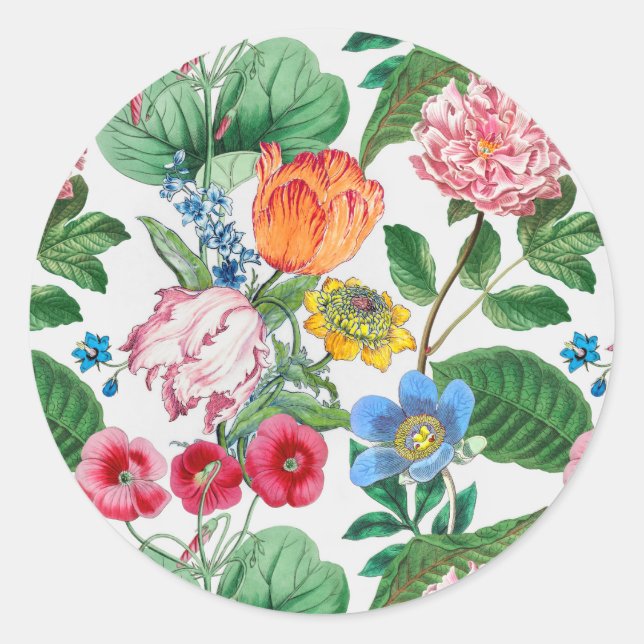 Sticker Rond Jardin de printemps (Devant)