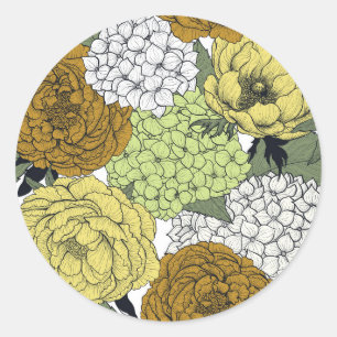 Sticker Rond Jardin de printemps tardif 2