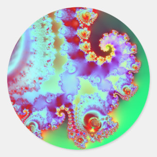 Sticker Rond Jardin d'Emma III ・ Art fractal ・ Goa