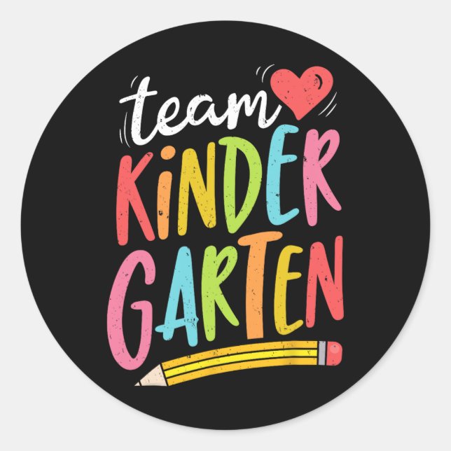 Sticker Rond Jardin D'Enfants Professeur Étudiant S'Amuser Reto (Devant)