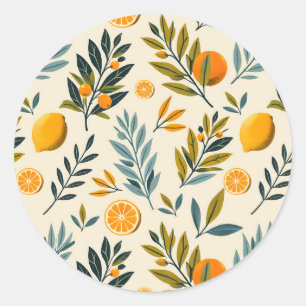 Sticker Rond Jardin des agrumes