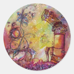 STICKER ROND JARDIN DES OMBRES PERDUES - MAGIQUE PLANTE DE BOUT