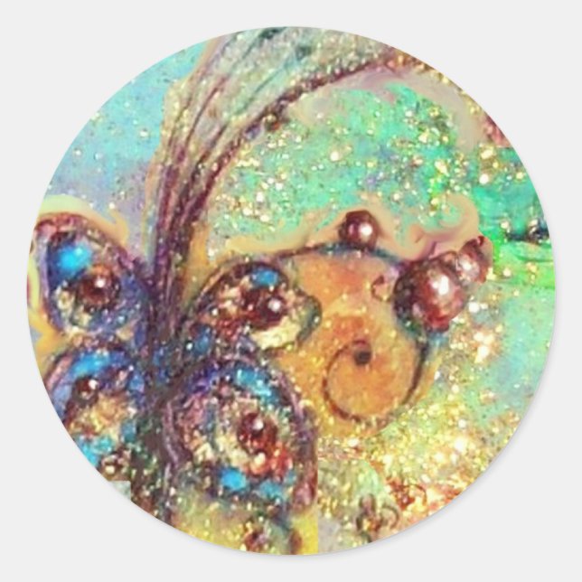 STICKER ROND JARDIN DES OMBRES PERDUES - PLANTE BUTTERFLY (Devant)