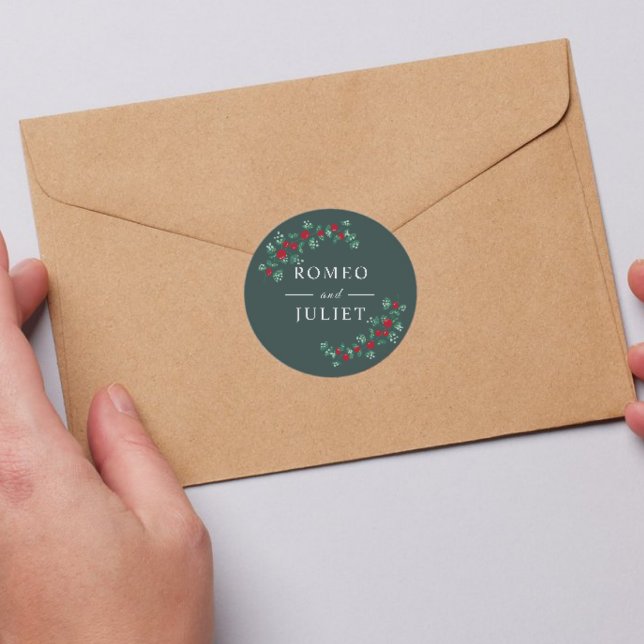 Sticker Rond Jardin d'été Floral Mariage (Créateur téléchargé)