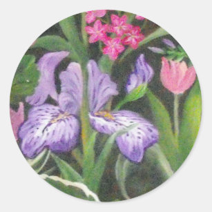 Sticker Rond Jardin d'Iris de Julia
