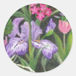 Sticker Rond Jardin d'Iris de Julia