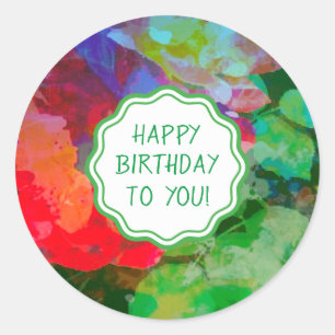 Sticker Rond Jardin du Rose secret impressionniste customisé