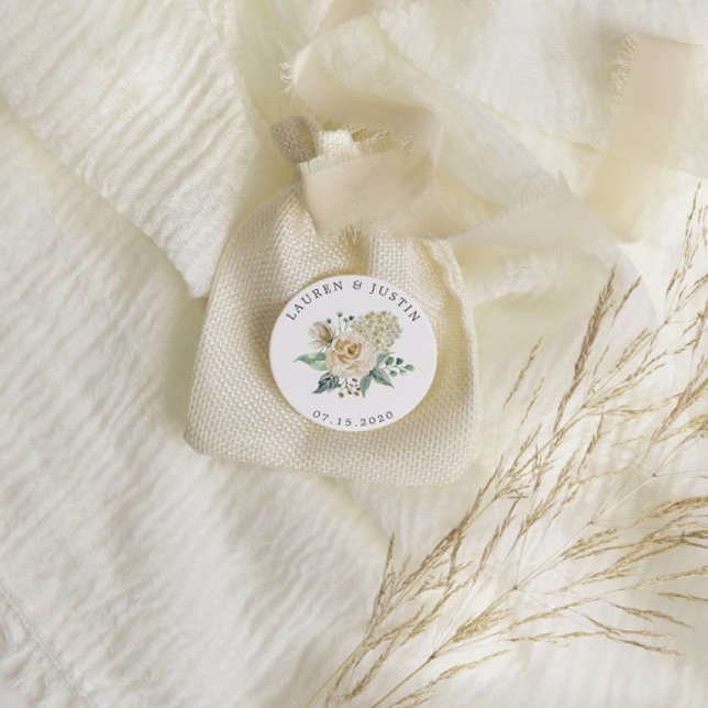 Sticker Rond Jardin Floral Crème de Printemps (Créateur téléchargé)
