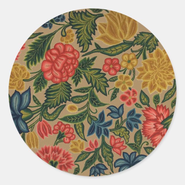 Sticker Rond Jardin Floral Designer vintage (Devant)
