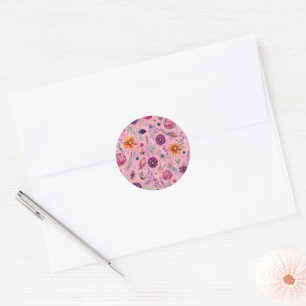 Sticker Rond Jardin Florissant Fantaisiste