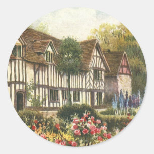 Sticker Rond Jardin Formel d'Architecture Vintage Cottage Angla