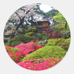 Sticker Rond Jardin japonais de thé de San Francisco #12 Sticke