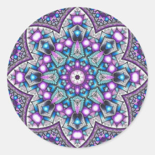 Sticker Rond Jardin paisible Kaleidoscope Mandala