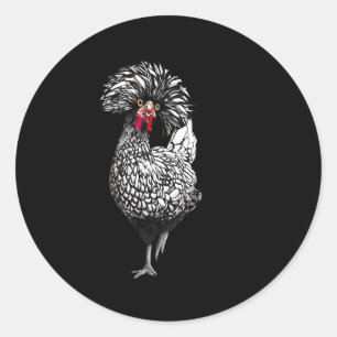 Sticker Rond Jardin polonais Poulet Poulet Ferme Coop