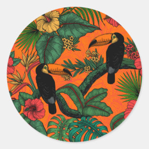 Sticker Rond Jardin toucan