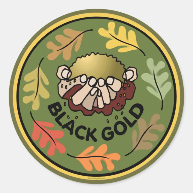 Sticker Rond Jardinage biologique - Compost (Devant)