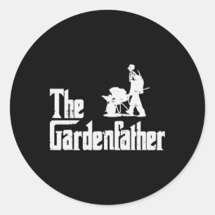 Sticker Rond Jardiner Le Gardenfather Funny Movie Pun