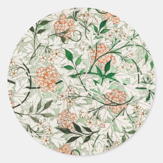 Sticker Rond Jasmine by William Morris (Devant)