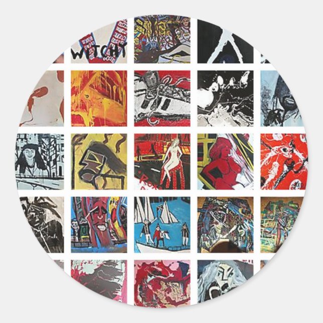 STICKER ROND JASON JENKINS EN DIRECT ! ACRYLIQUE SUR TOUT (Devant)