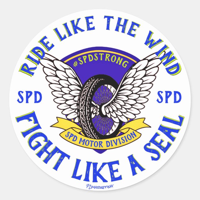 STICKER ROND JASON SEALS SLIDELL POLICE SPD MOTORBIKE PRIÈRES (Devant)