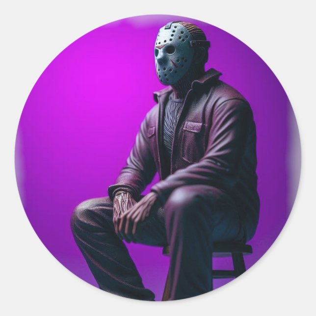 Sticker Rond Jason Voorhees (Devant)