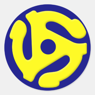 Sticker Rond Jaune à 45 tr/min